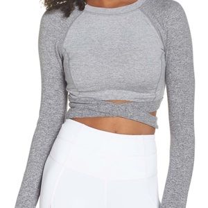 Zella Active Infinity Long Sleeve Workout Crop Top